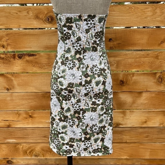Vintage Floral Print Strapless Mini Dress - Picture 12 of 13